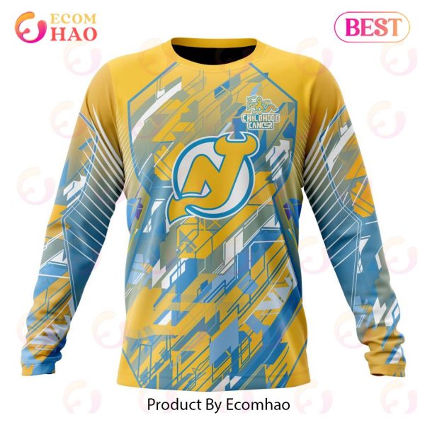 NHL New Jersey Devils Specialized Design Fearless Against Childhood 3D Hoodie