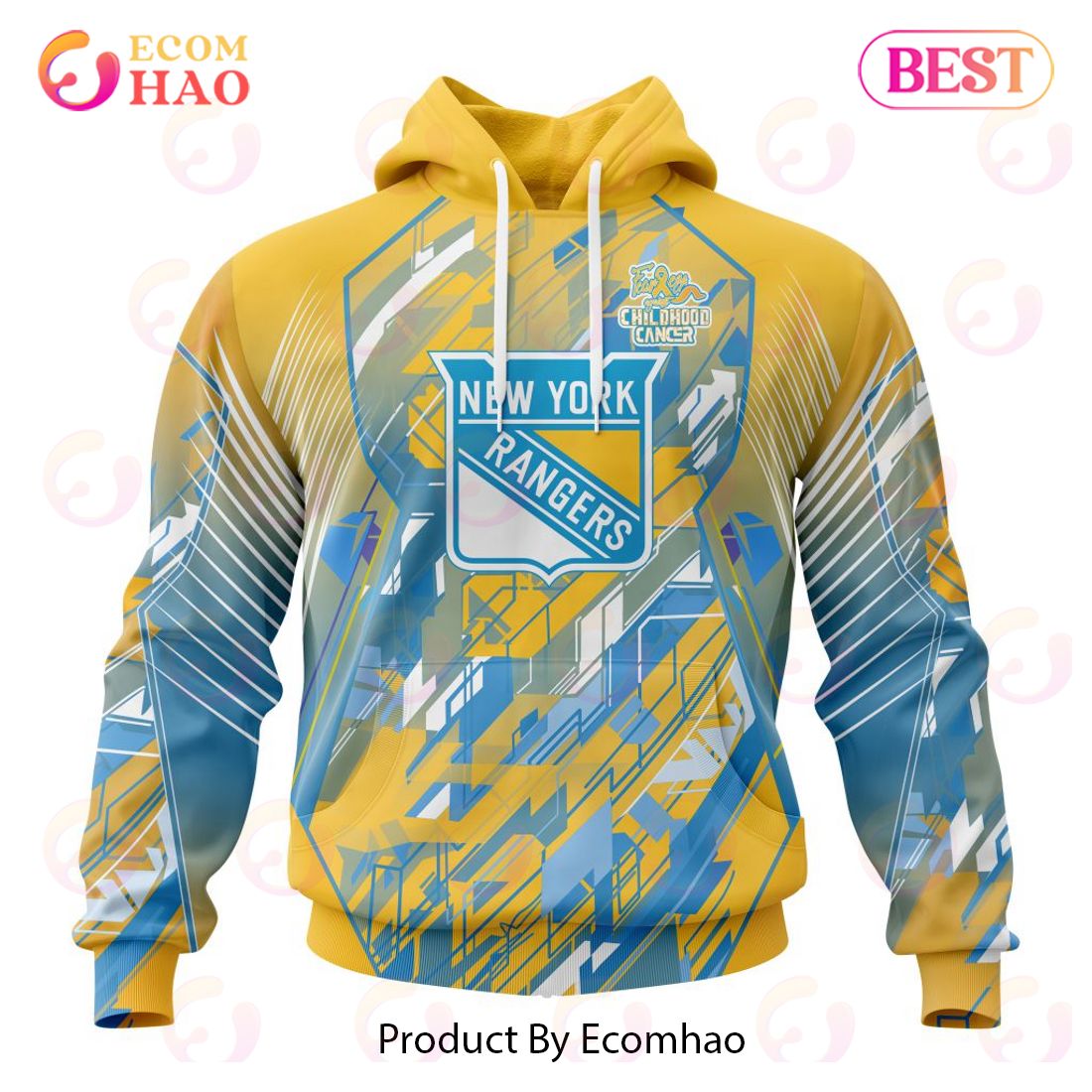 NHL New York Rangers Specialized Design Fearless Against Childhood 3D Hoodie