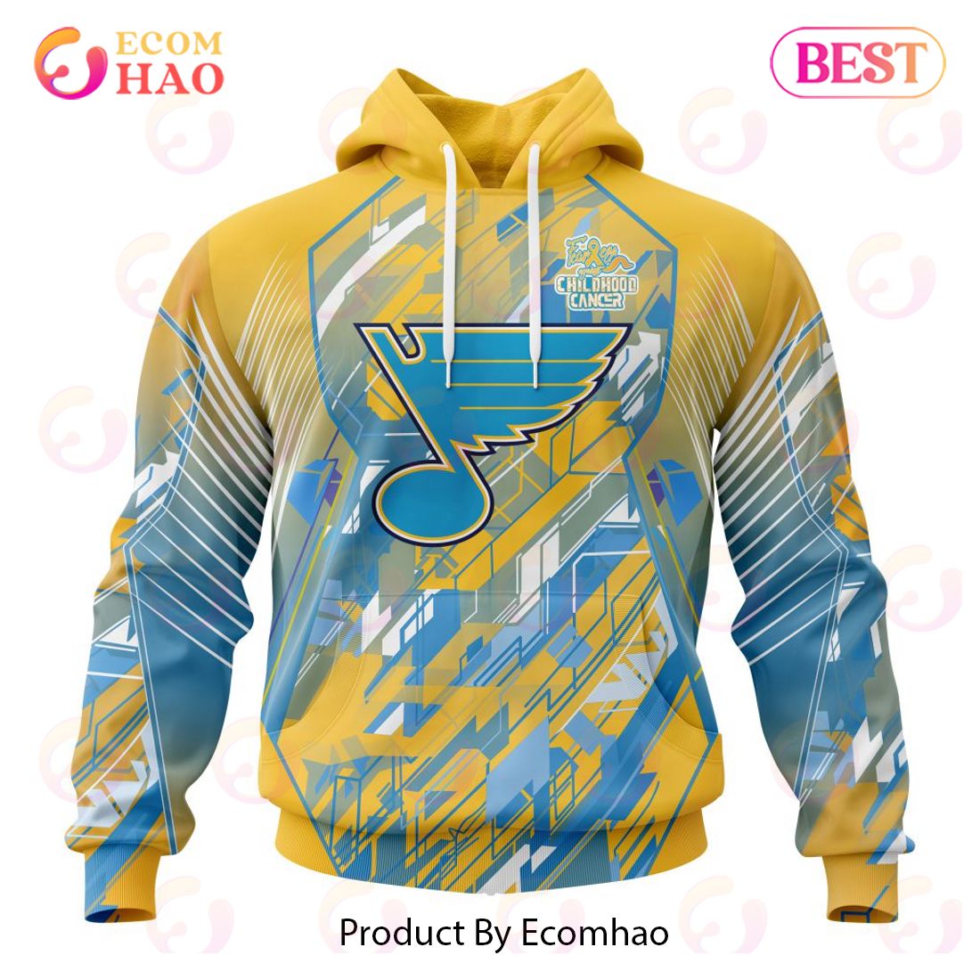 NHL St. Louis Blues Specialized Design Fearless Against Childhood 3D Hoodie