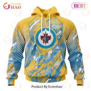 NHL Winnipeg Jets Specialized Design Fearless Against Childhood 3D Hoodie