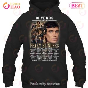 10 Years 2013 – 2023 Peaky Blinders Thank You For The Memories T-Shirt