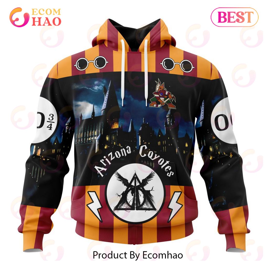 NHL Arizona Coyotes Special Design With Harry Potter Theme 3D Hoodie