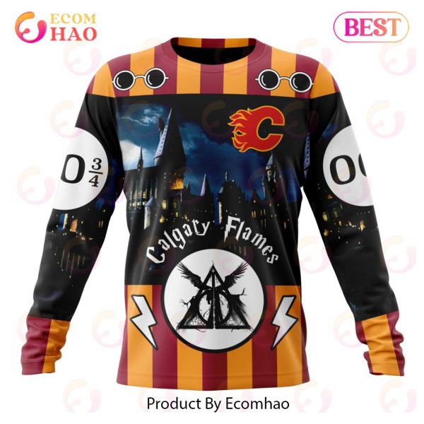 NHL Calgary Flames Special Design With Harry Potter Theme 3D Hoodie