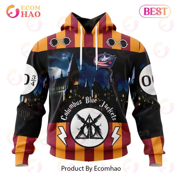 NHL Columbus Blue Jackets Special Design With Harry Potter Theme 3D Hoodie