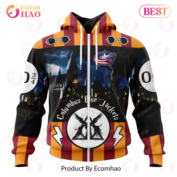 NHL Columbus Blue Jackets Special Design With Harry Potter Theme 3D Hoodie