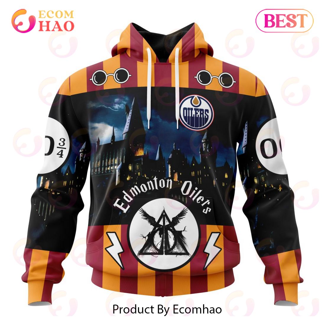 NHL Edmonton Oilers Special Design With Harry Potter Theme 3D Hoodie