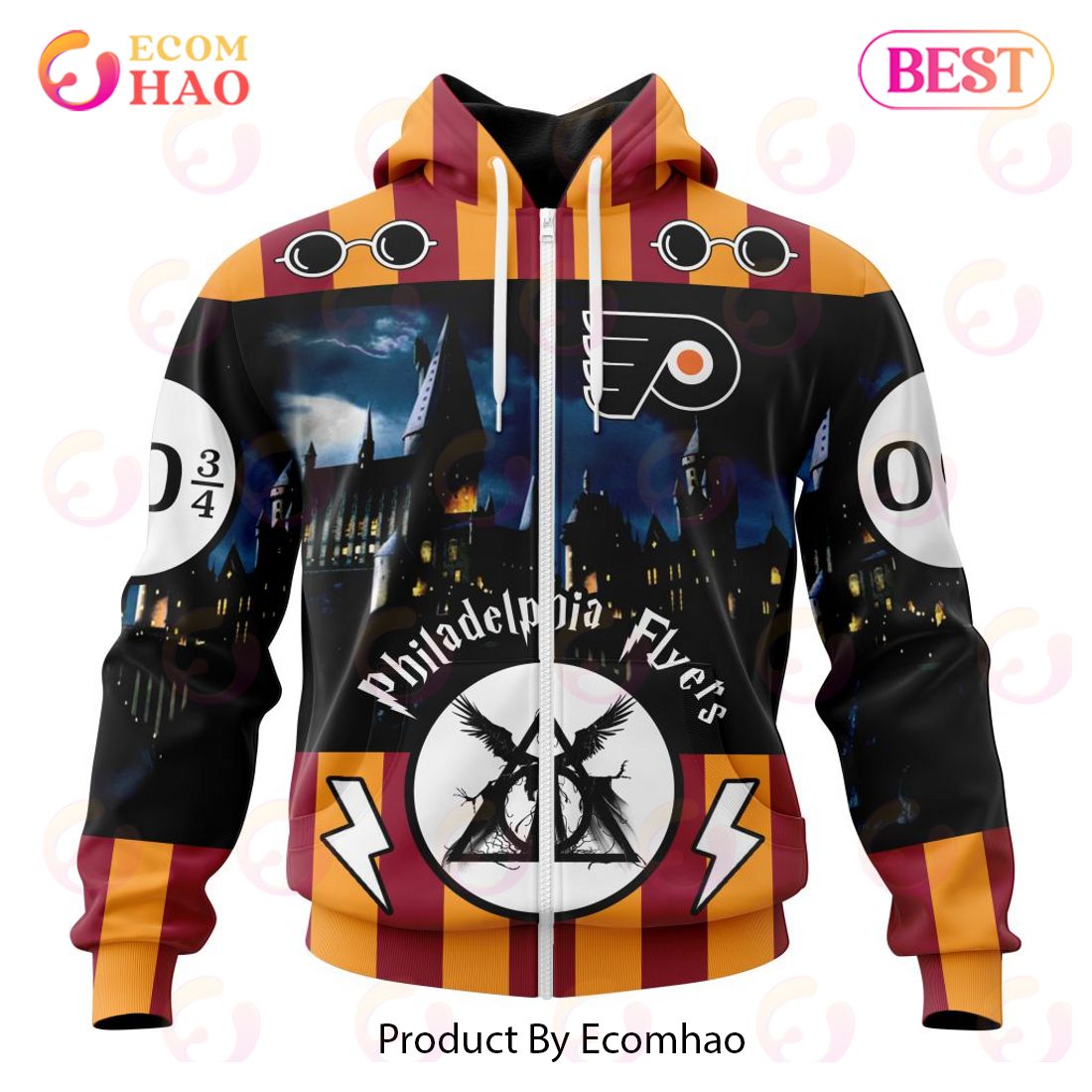 NHL Philadelphia Flyers Special Design With Harry Potter Theme 3D Hoodie