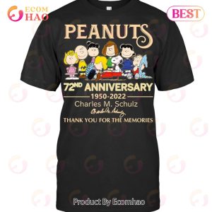 Peanuts 72nd Anniversary 1950 – 2022 Charles M. Schulz Thank You For The Memories T-Shirt