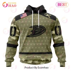 NHL Anaheim Ducks Special Camo Military Appreciation 3D Hoodie