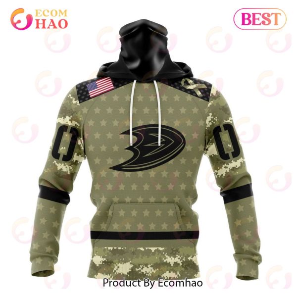 NHL Anaheim Ducks Special Camo Military Appreciation 3D Hoodie