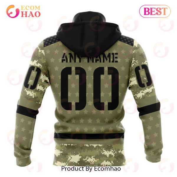 NHL Boston Bruins Special Camo Military Appreciation 3D Hoodie