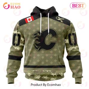 NHL Calgary Flames Special Camo Military Appreciation 3D Hoodie