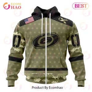 NHL Carolina Hurricanes Special Camo Military Appreciation 3D Hoodie