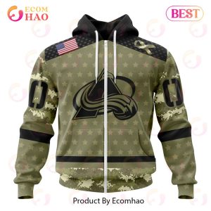 NHL Colorado Avalanche Special Camo Military Appreciation 3D Hoodie