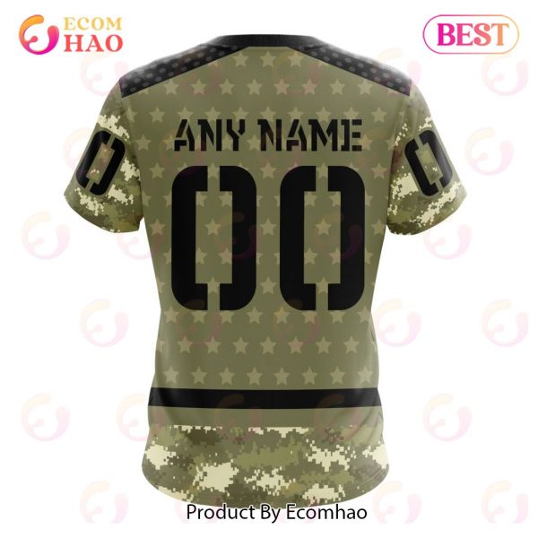 Personalized NHL Detroit Red Wings Camo Military Appreciation Team
