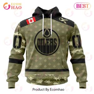 NHL Edmonton Oilers Special Camo Military Appreciation 3D Hoodie