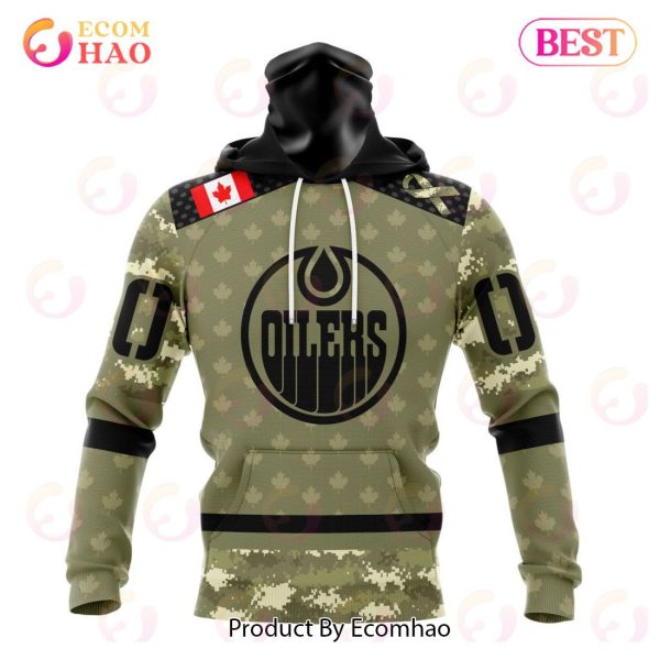 NHL Edmonton Oilers Special Camo Military Appreciation 3D Hoodie