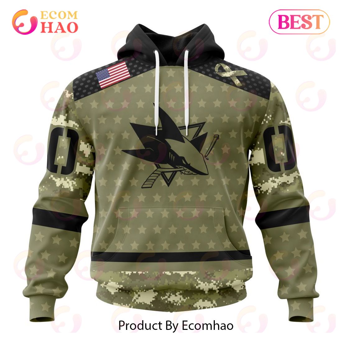 NHL New Jersey Devils Special Camo Military Appreciation 3D Hoodie