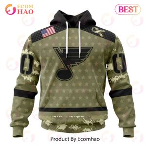 NHL St Louis Blues Special Camo Military Appreciation 3D Hoodie