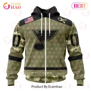NHL St Louis Blues Special Camo Military Appreciation 3D Hoodie