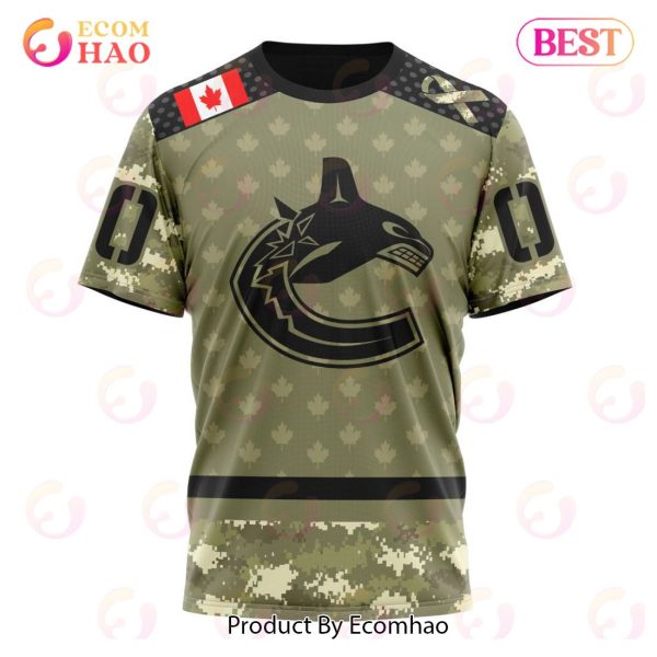 NHL Vancouver Canucks Special Camo Military Appreciation 3D Hoodie