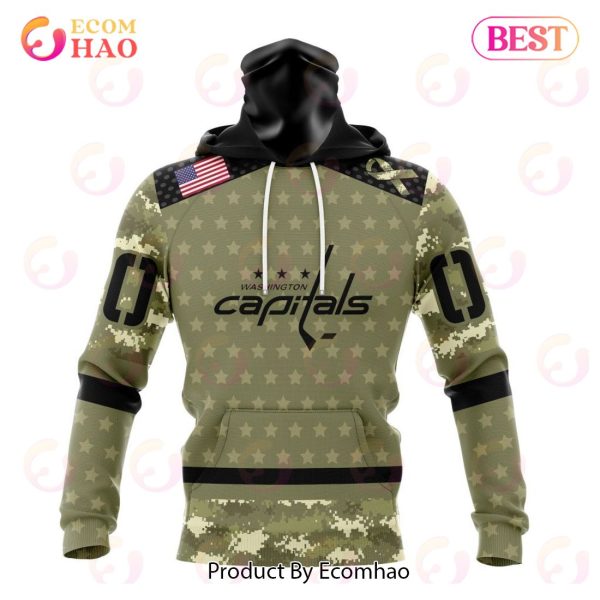 NHL Washington Capitals Special Camo Military Appreciation 3D Hoodie