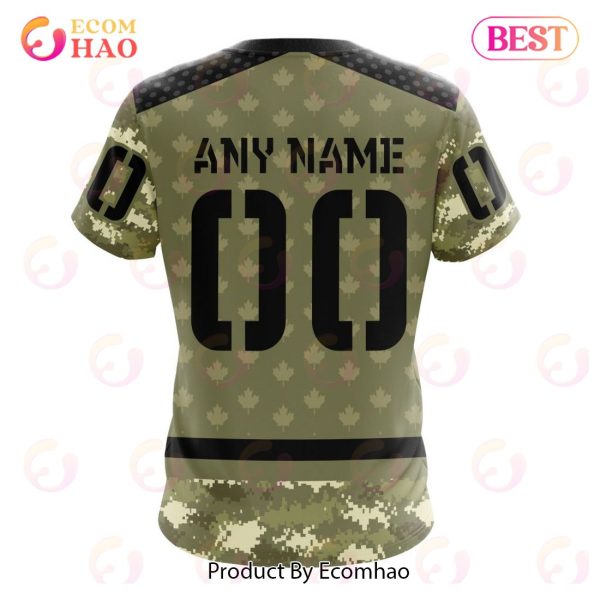 NHL Winnipeg Jets Custom Name Number Camo Military Appreciation Team Jersey  Pullover Hoodie