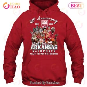 100th Anniversary 1883 – 2023 Arkansas Razorback Thank You For The Memories T-Shirt