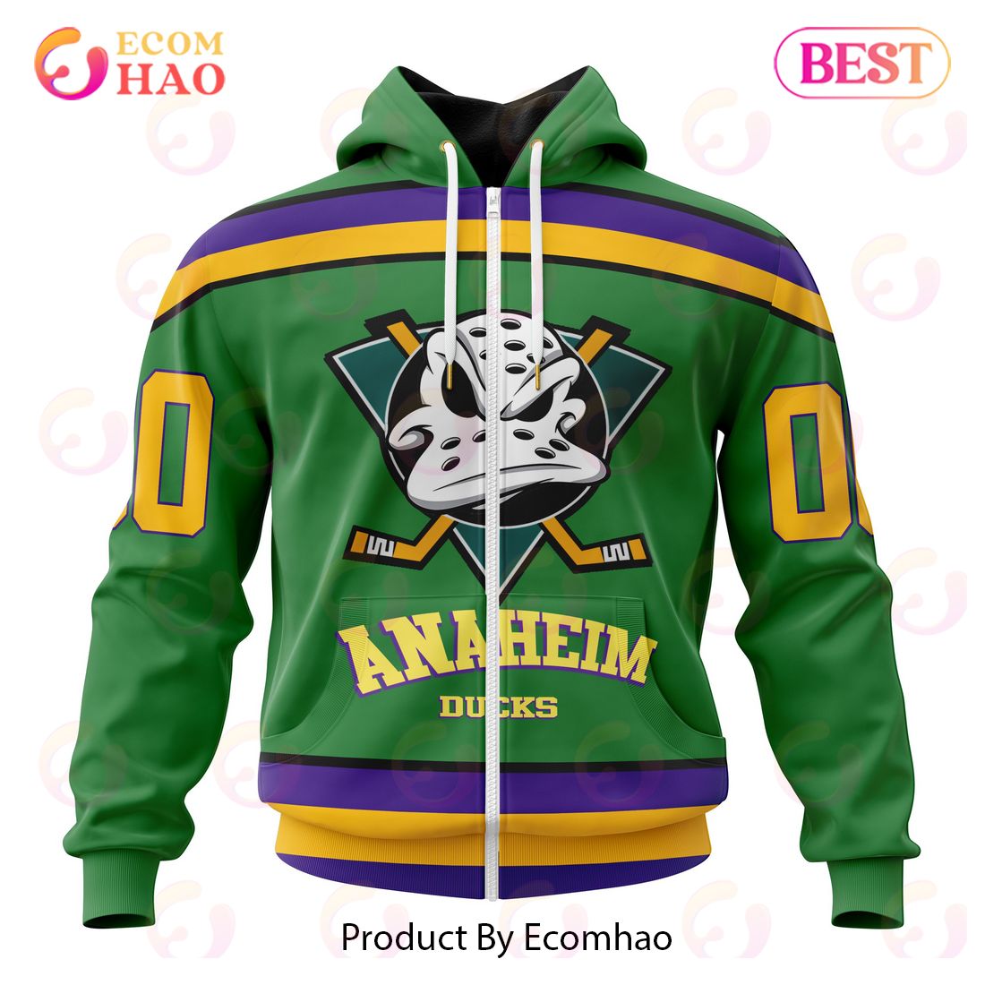 NHL Anaheim Ducks Specialized Design X The Mighty Ducks 3D Hoodie