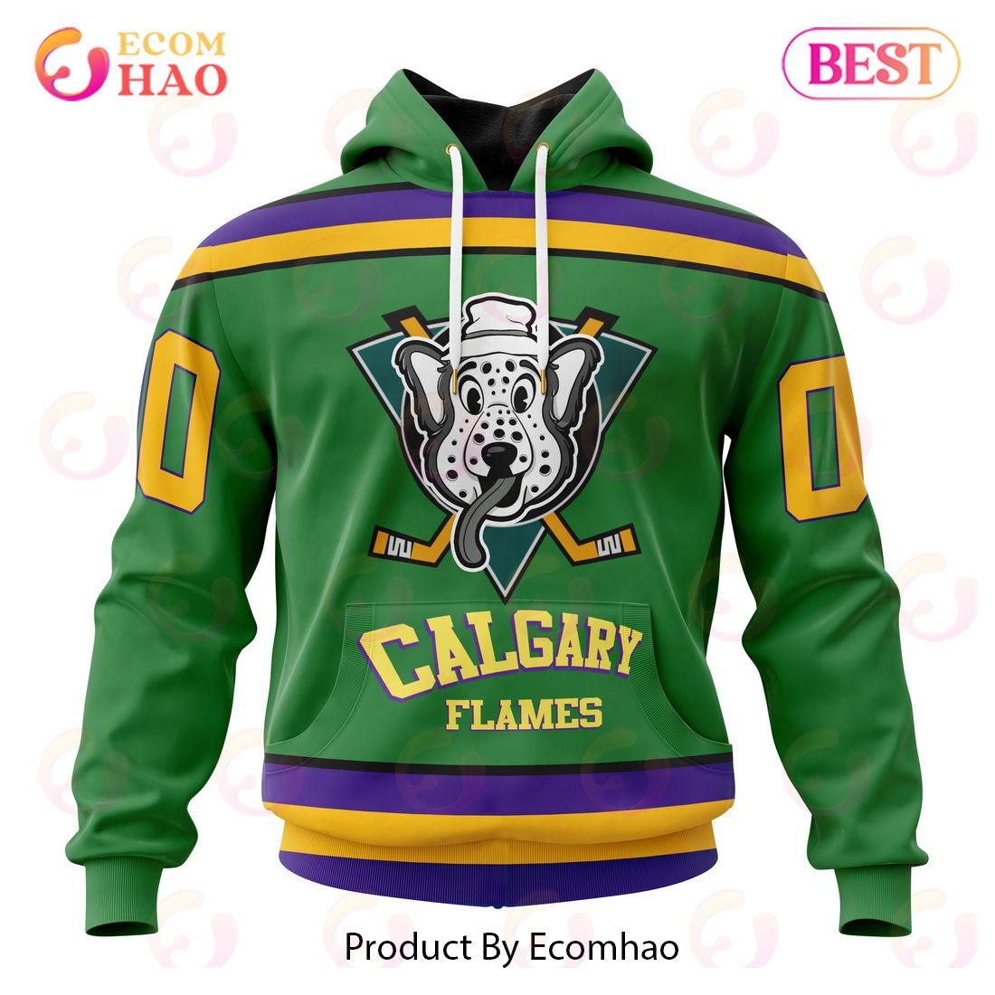 NHL Calgary Flames Specialized Design X The Mighty Ducks 3D Hoodie