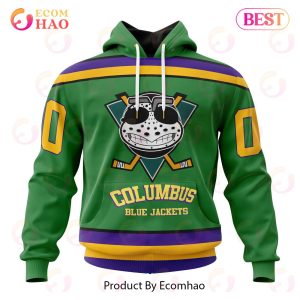 NHL Columbus Blue Jackets Specialized Design X The Mighty Ducks 3D Hoodie
