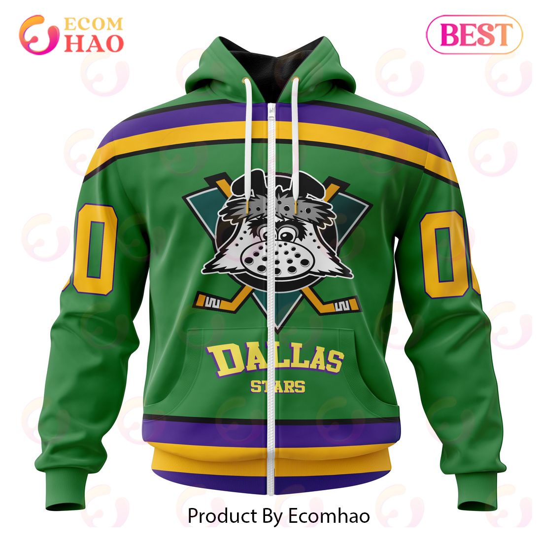 NHL Dallas Stars Specialized Design X The Mighty Ducks 3D Hoodie