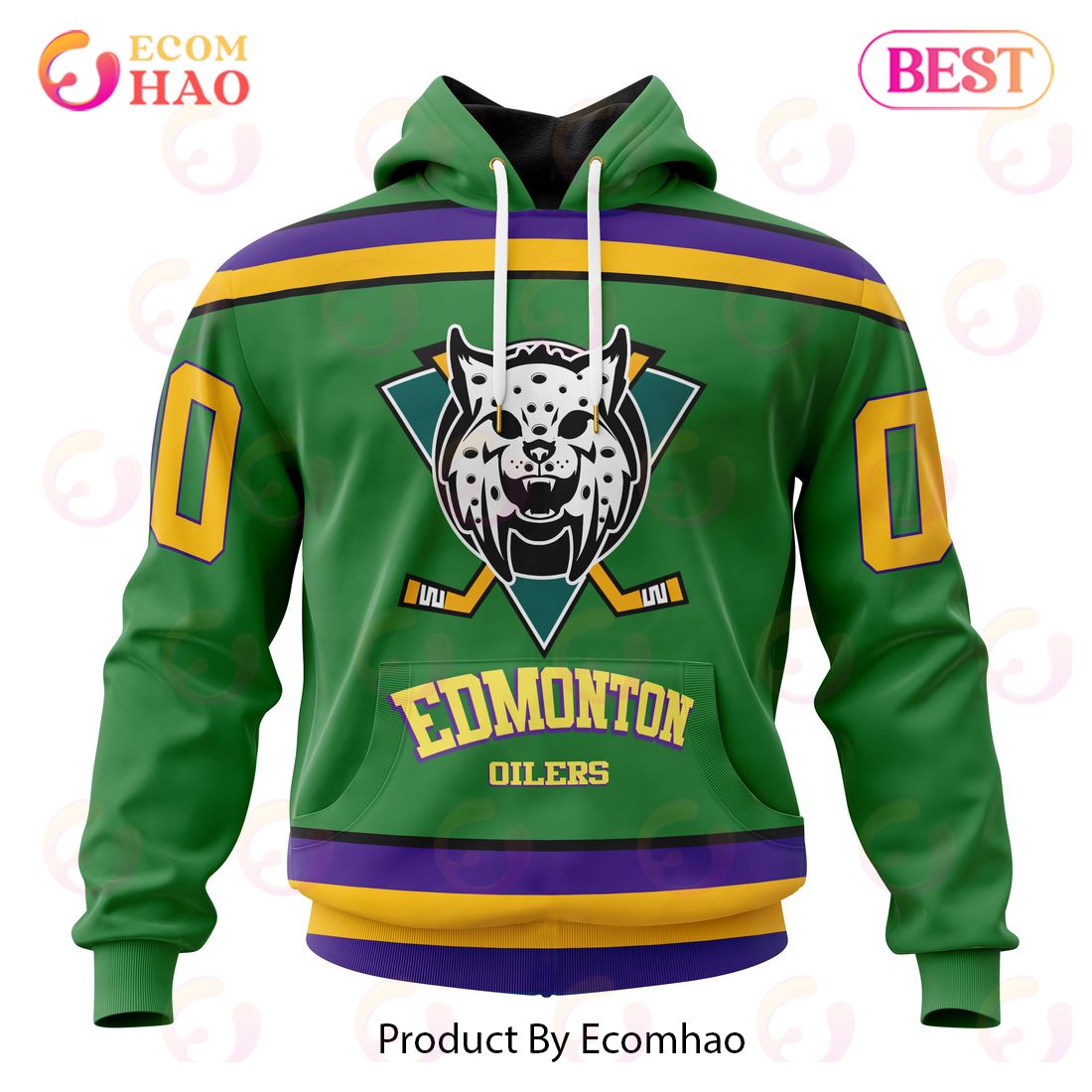 NHL Edmonton Oilers Specialized Design X The Mighty Ducks 3D Hoodie