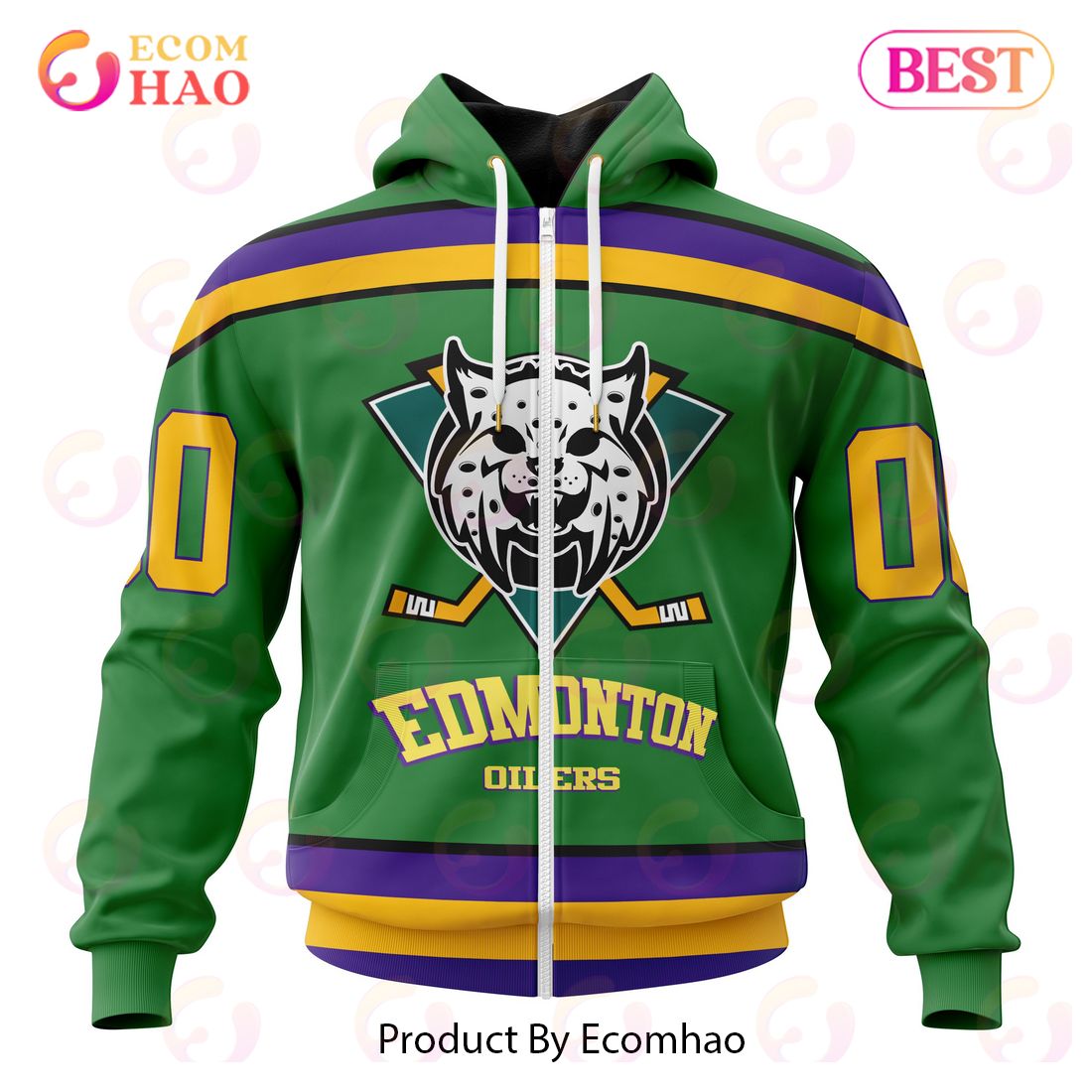 NHL Edmonton Oilers Specialized Design X The Mighty Ducks 3D Hoodie