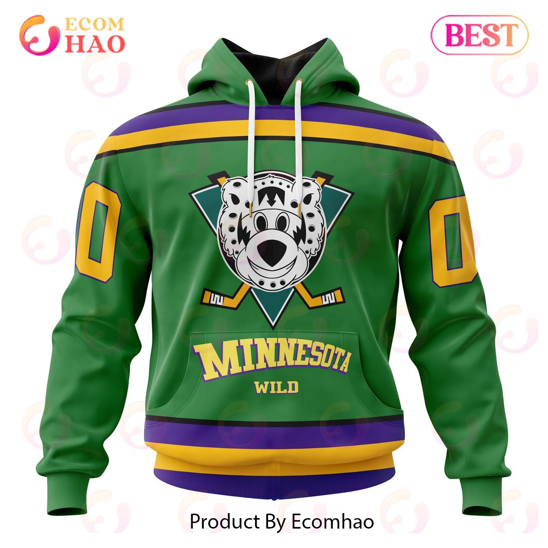 NHL Minnesota Wild Specialized Design X The Mighty Ducks 3D Hoodie