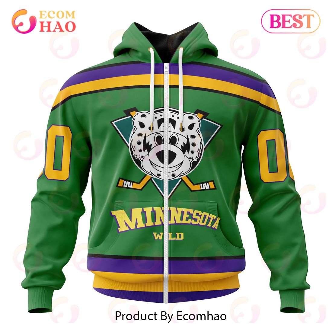 NHL Minnesota Wild Specialized Design X The Mighty Ducks 3D Hoodie