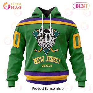 NHL New Jersey Devils Specialized Design X The Mighty Ducks 3D Hoodie
