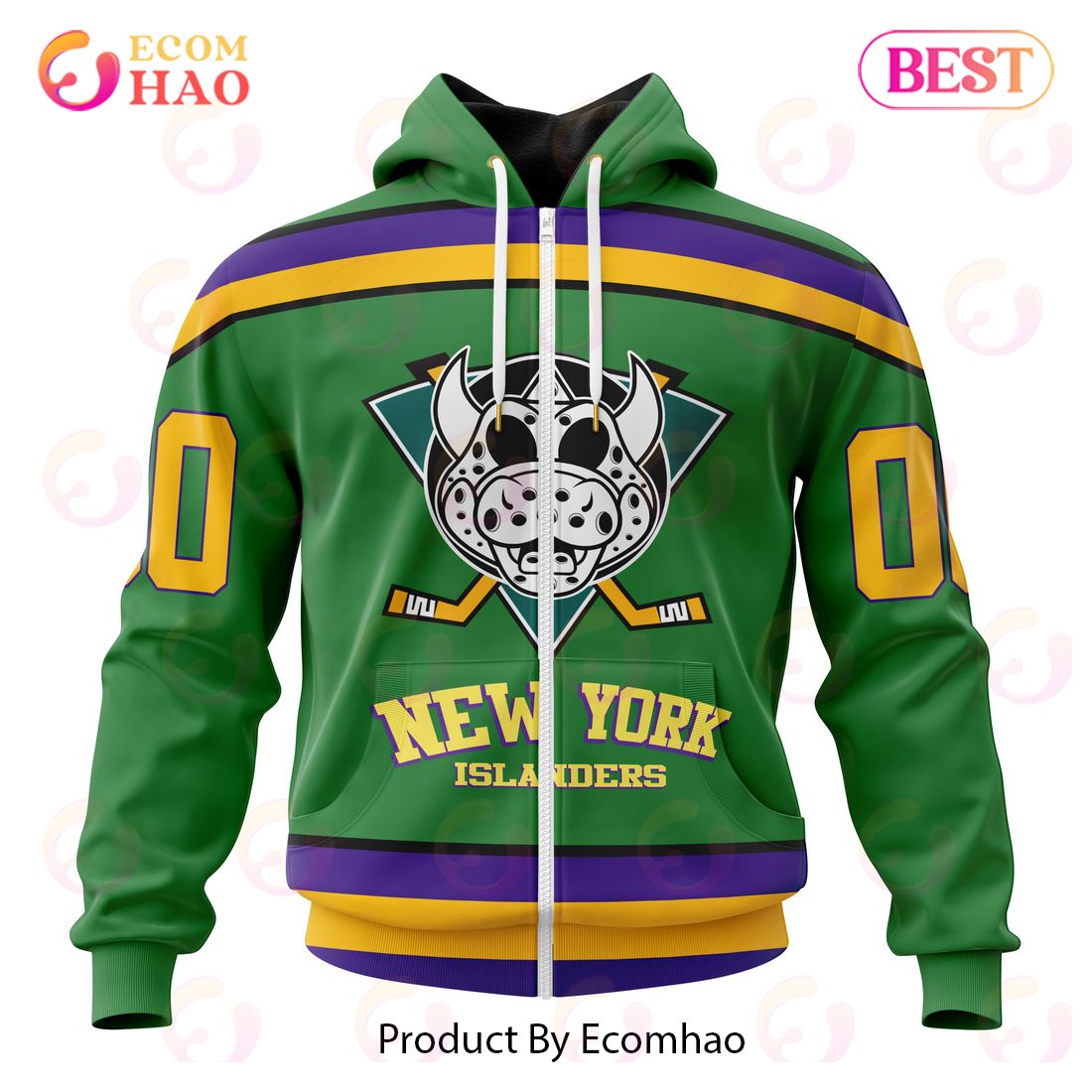 NHL New York Islanders Specialized Design X The Mighty Ducks 3D Hoodie