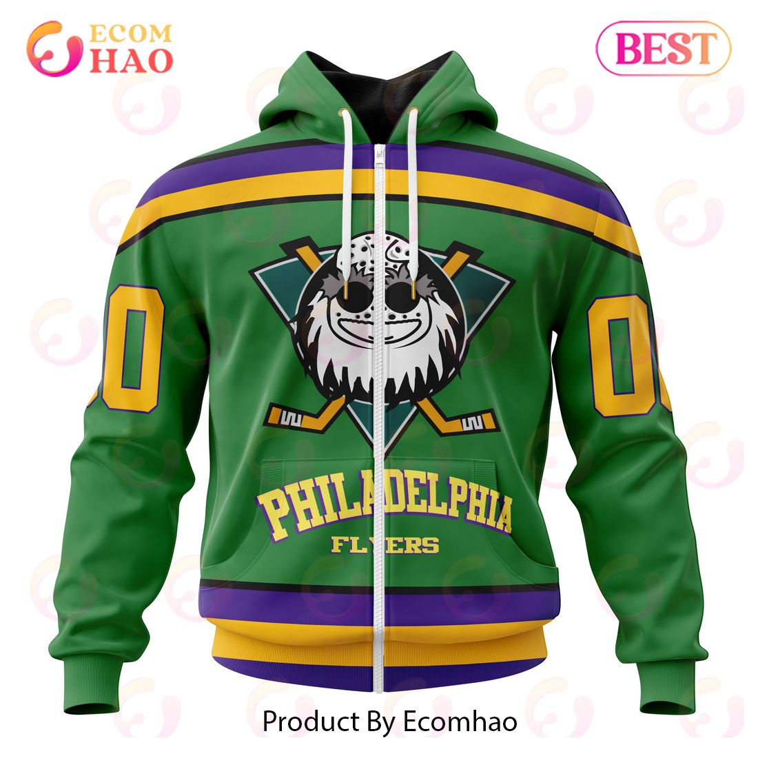 NHL Philadelphia Flyers Specialized Design X The Mighty Ducks 3D Hoodie