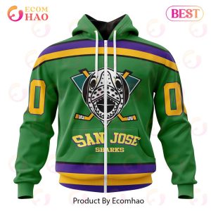 NHL San Jose Sharks Specialized Design X The Mighty Ducks 3D Hoodie