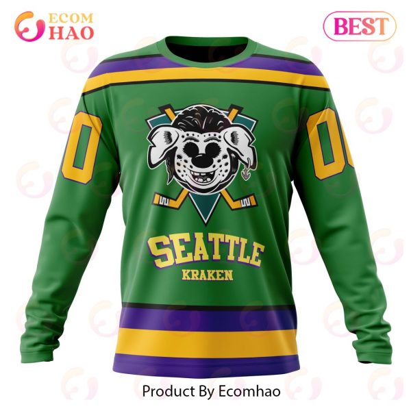 NHL Seattle Kraken Specialized Design X The Mighty Ducks 3D Hoodie