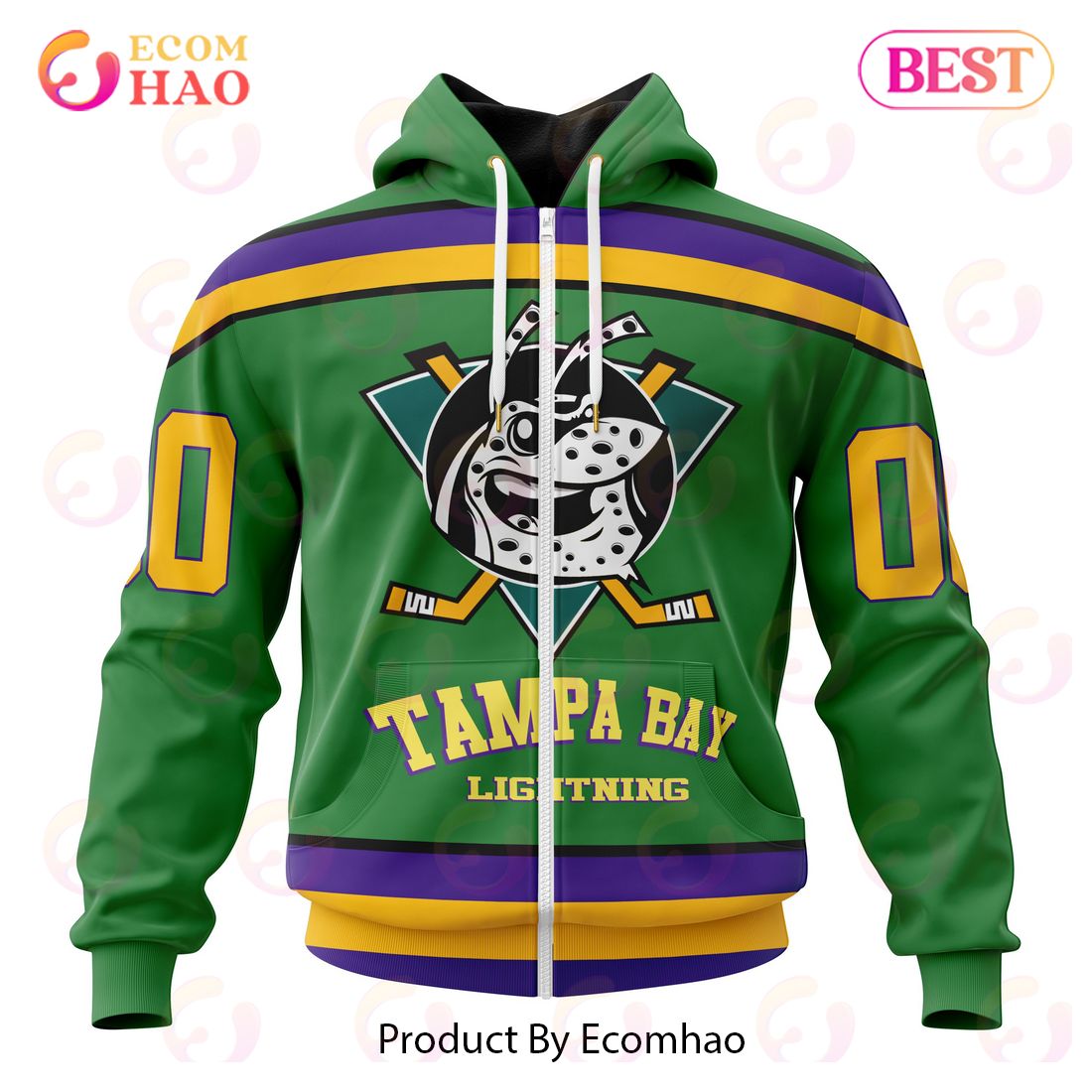 NHL Tampa Bay Lightning Specialized Design X The Mighty Ducks 3D Hoodie