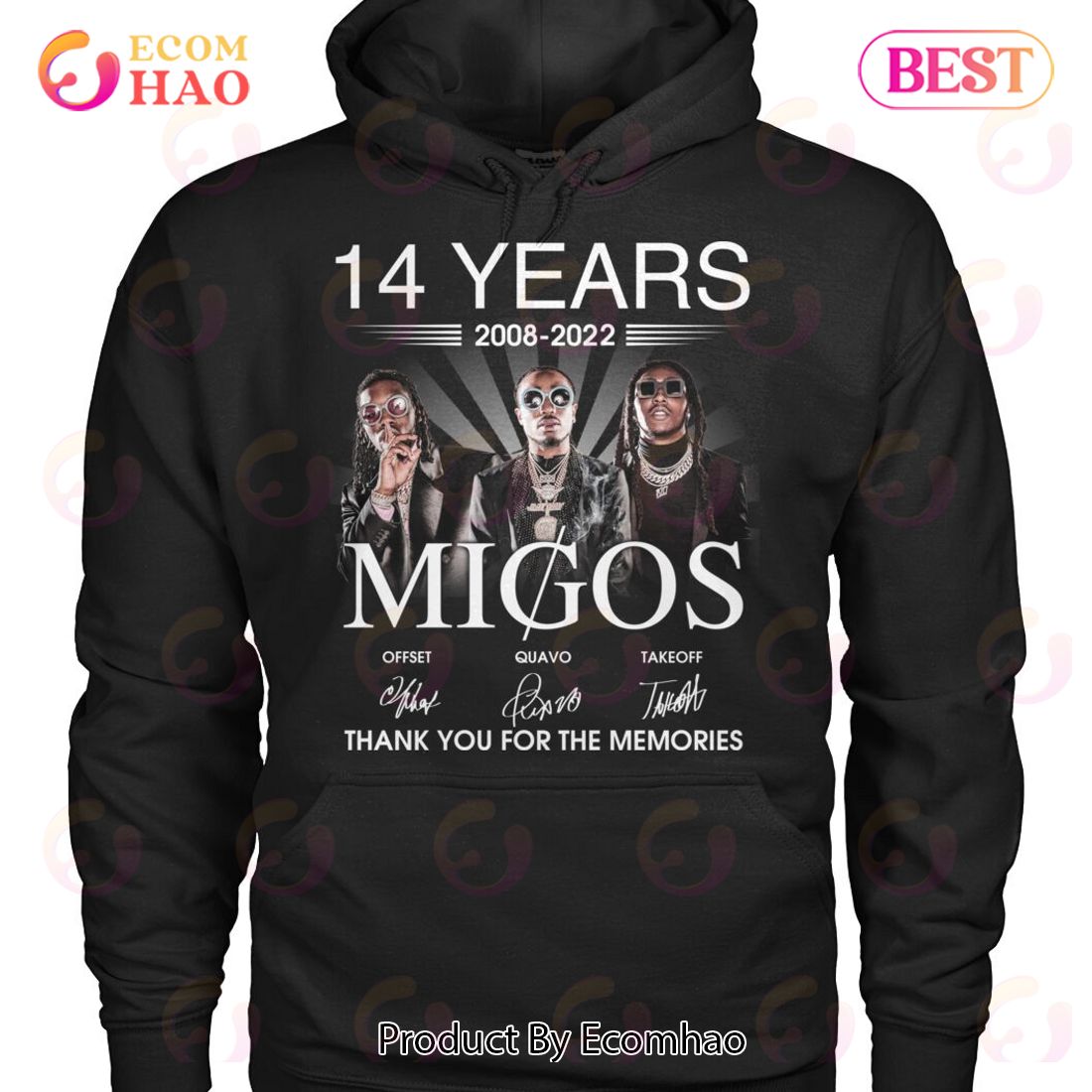 14 Years 2008 – 2022 Migos Thank You For The Memories T-Shirt