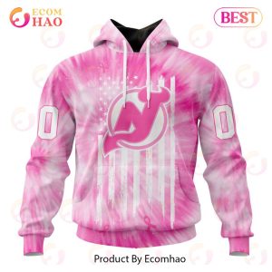 NHL New Jersey Devils Special Pink Tie-Dye Breast Cancer 3D Hoodie