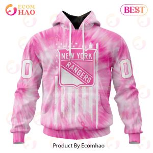 NHL New York Rangers Special Pink Tie-Dye Breast Cancer 3D Hoodie