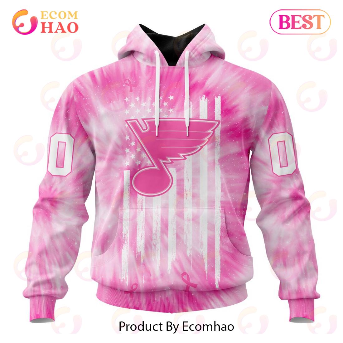 NHL Winnipeg Jets Special Pink Tie-Dye Breast Cancer 3D Hoodie