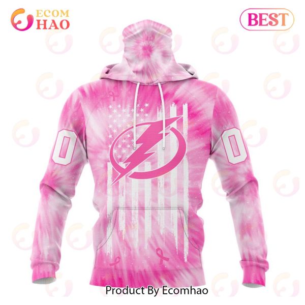 NHL Tampa Bay Lightning Special Pink Tie-Dye Breast Cancer 3D Hoodie