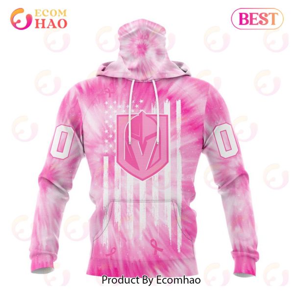 NHL Vegas Golden Knights Special Pink Tie-Dye Breast Cancer 3D Hoodie