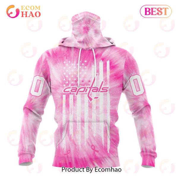 NHL Washington Capitals Special Pink Tie-Dye Breast Cancer 3D Hoodie