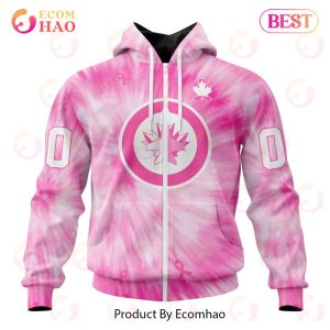 NHL Winnipeg Jets Special Pink Tie-Dye Breast Cancer 3D Hoodie